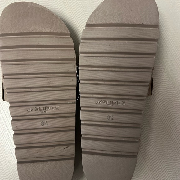 Brand new JSlides sandals. Taupe color leather suede. - Picture 7 of 7
